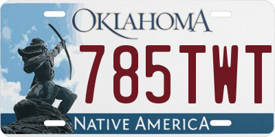 OK license plate 785TWT