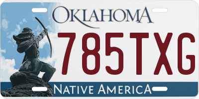 OK license plate 785TXG