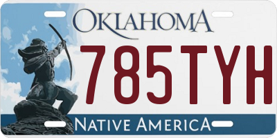 OK license plate 785TYH