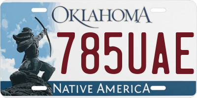 OK license plate 785UAE