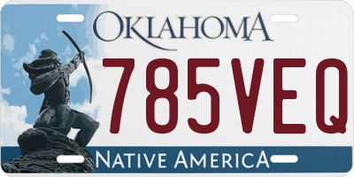 OK license plate 785VEQ