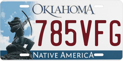 OK license plate 785VFG