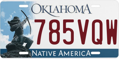 OK license plate 785VQW
