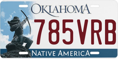 OK license plate 785VRB