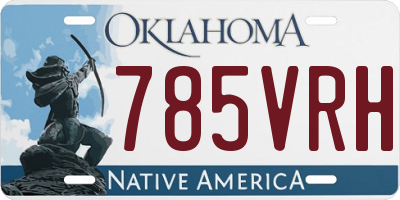 OK license plate 785VRH