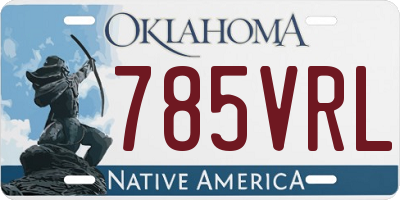 OK license plate 785VRL