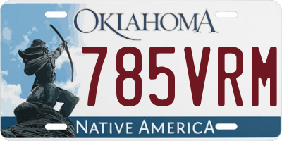 OK license plate 785VRM