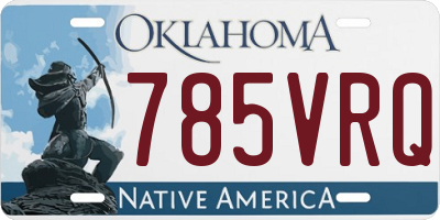 OK license plate 785VRQ