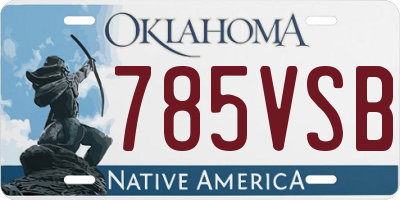 OK license plate 785VSB