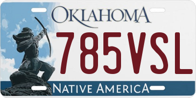 OK license plate 785VSL