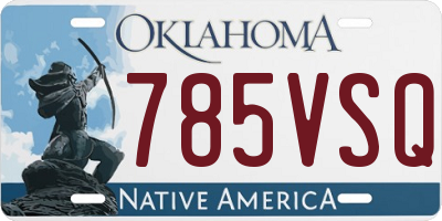 OK license plate 785VSQ