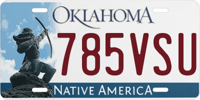 OK license plate 785VSU