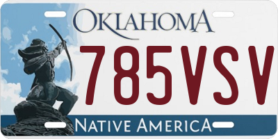 OK license plate 785VSV