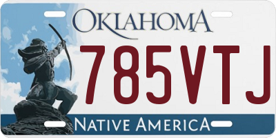 OK license plate 785VTJ