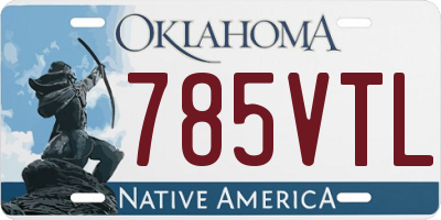 OK license plate 785VTL