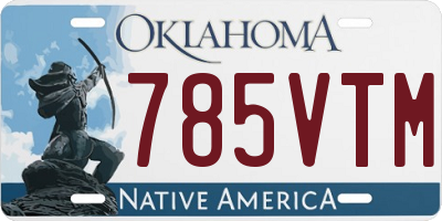 OK license plate 785VTM
