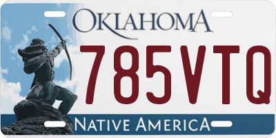 OK license plate 785VTQ