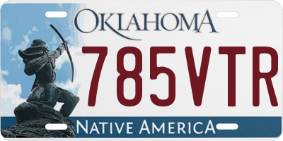 OK license plate 785VTR
