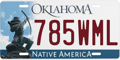 OK license plate 785WML