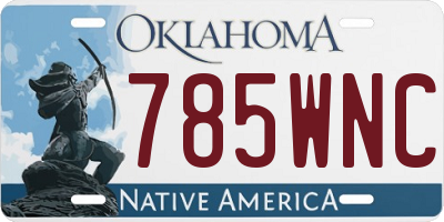 OK license plate 785WNC