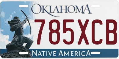 OK license plate 785XCB