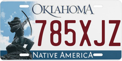 OK license plate 785XJZ
