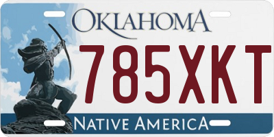 OK license plate 785XKT