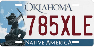 OK license plate 785XLE