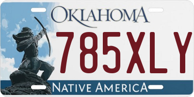 OK license plate 785XLY