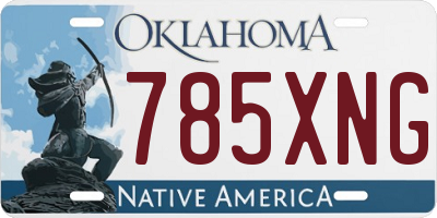 OK license plate 785XNG