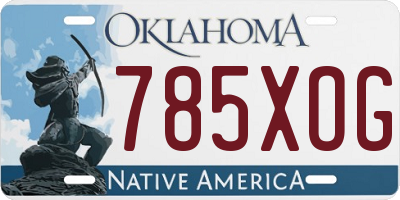 OK license plate 785XOG