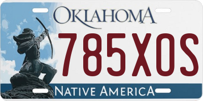 OK license plate 785XOS