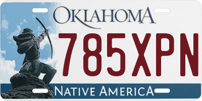 OK license plate 785XPN