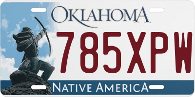 OK license plate 785XPW