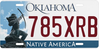 OK license plate 785XRB