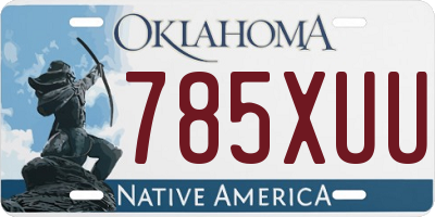 OK license plate 785XUU