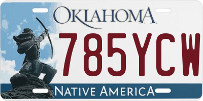 OK license plate 785YCW
