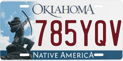 OK license plate 785YQV