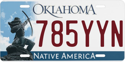 OK license plate 785YYN