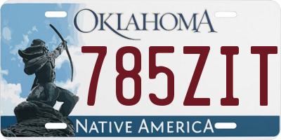 OK license plate 785ZIT