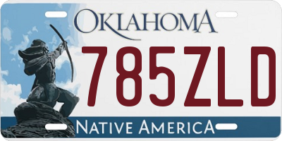 OK license plate 785ZLD