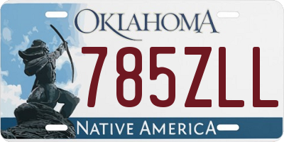 OK license plate 785ZLL