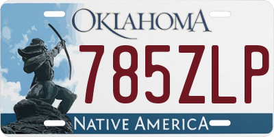 OK license plate 785ZLP