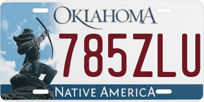 OK license plate 785ZLU