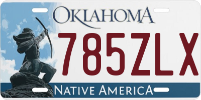 OK license plate 785ZLX