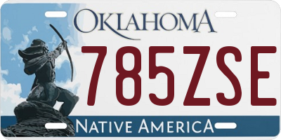 OK license plate 785ZSE