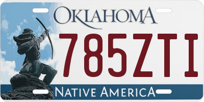 OK license plate 785ZTI