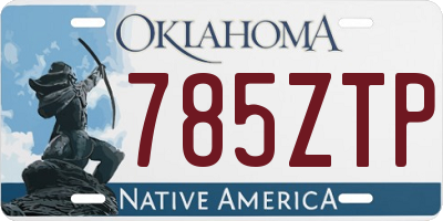 OK license plate 785ZTP