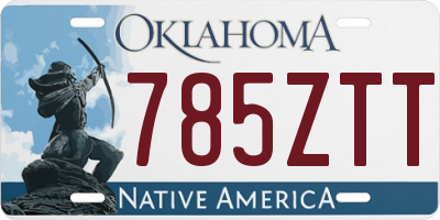 OK license plate 785ZTT