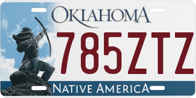 OK license plate 785ZTZ